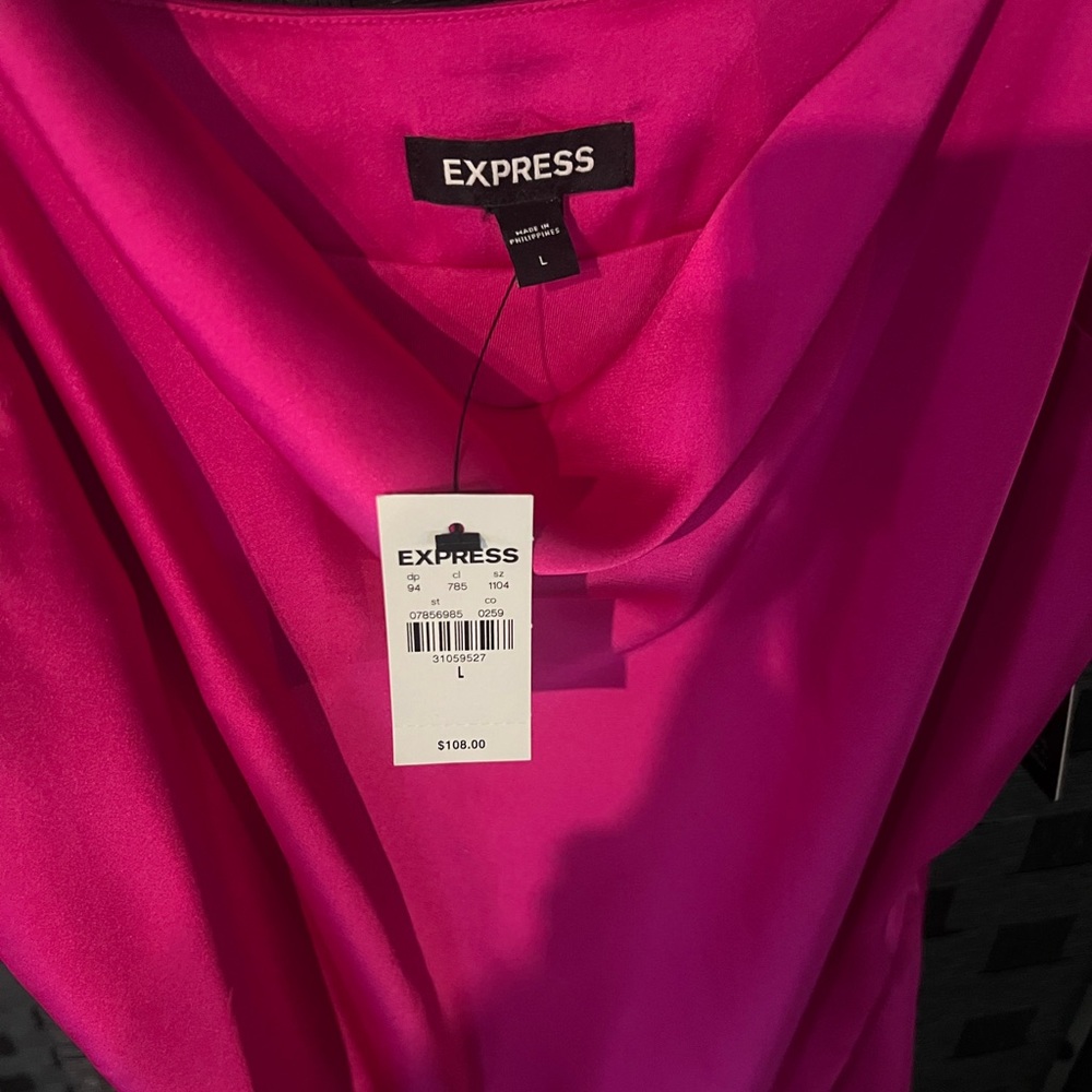 Express Strapless Hot Pink Dress - Picture 3 of 4